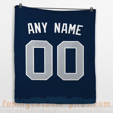 Custom Premium Quilt Blanket New York Jersey Baseball Personalized Quilt Gifts for Her & Him
